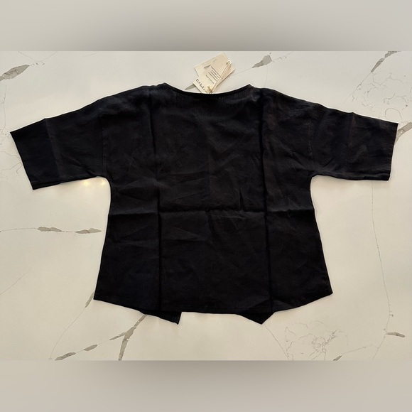 NWT Chalet et Cici Black Linen Elysia Top - Size Small - Picture 8 of 9